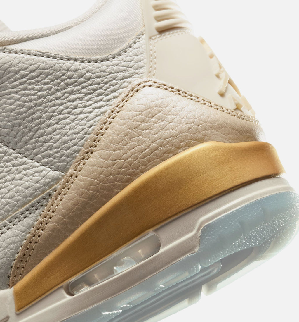 Air Jordan 3 Retro Sail & Pale Ivory Women's Lifestyle Shoe - Sail/Team Gold/Pale Ivory/Metallic Gold/Ice
