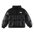 The North Face Nuptse Cropped Down Puffer Jacket in Black