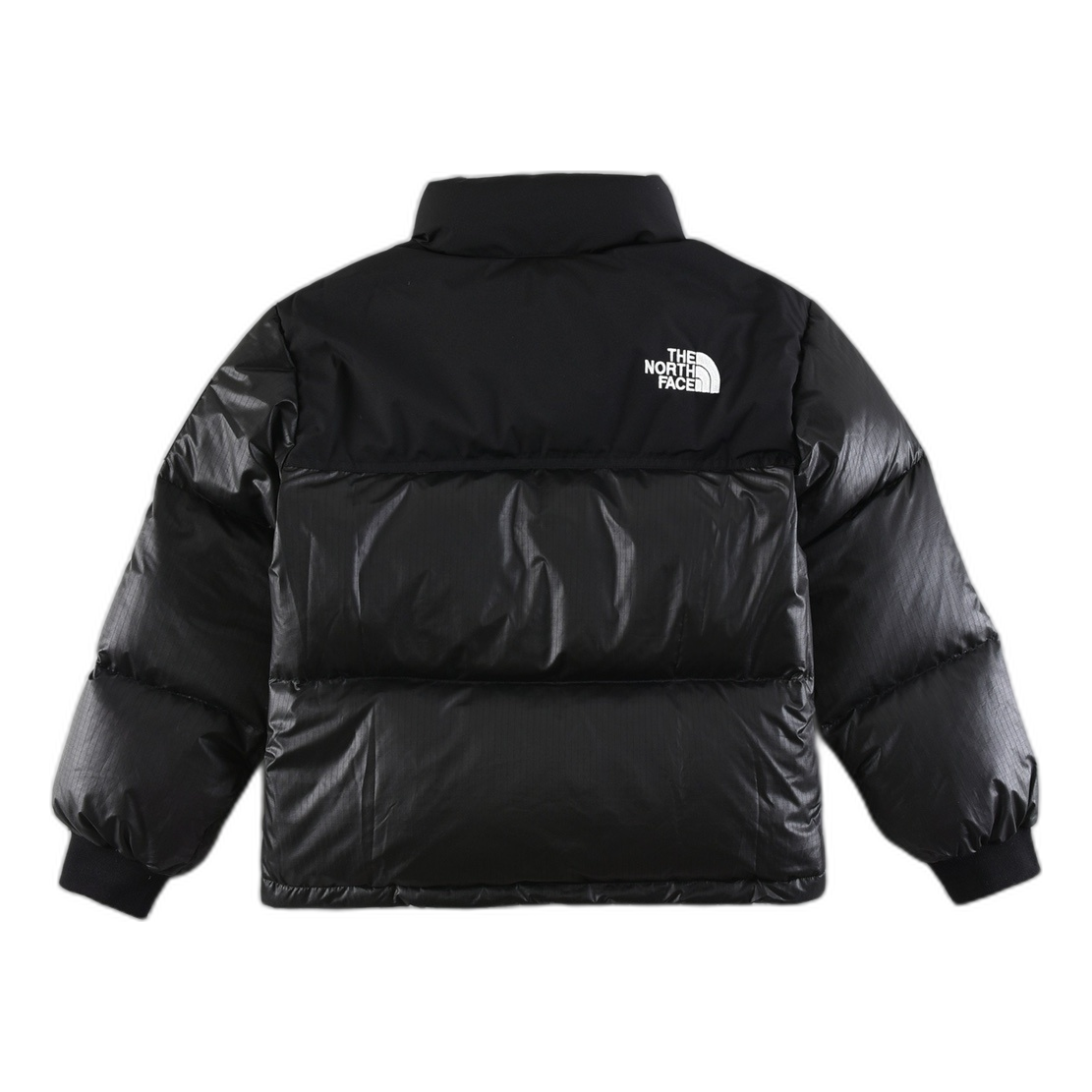 The North Face Nuptse Cropped Down Puffer Jacket in Black