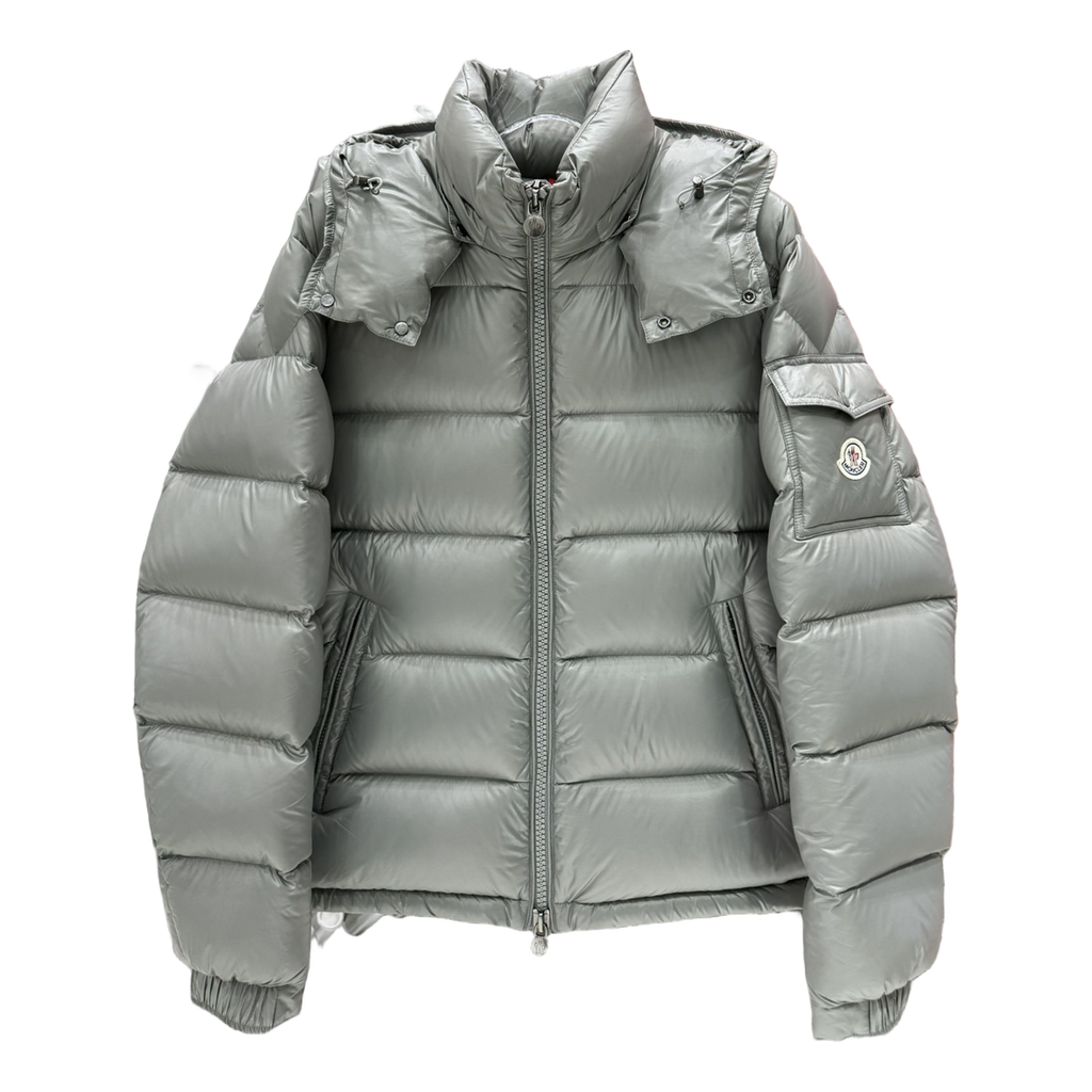 Moncler Maya Hooded Down Puffer Jacket in Gray