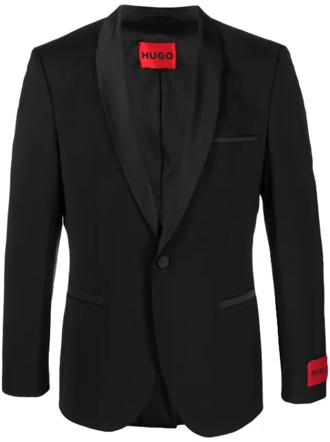 HUGO single-breasted tuxedo blazer