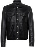 DSQUARED2 leather boxy Jeans jacket
