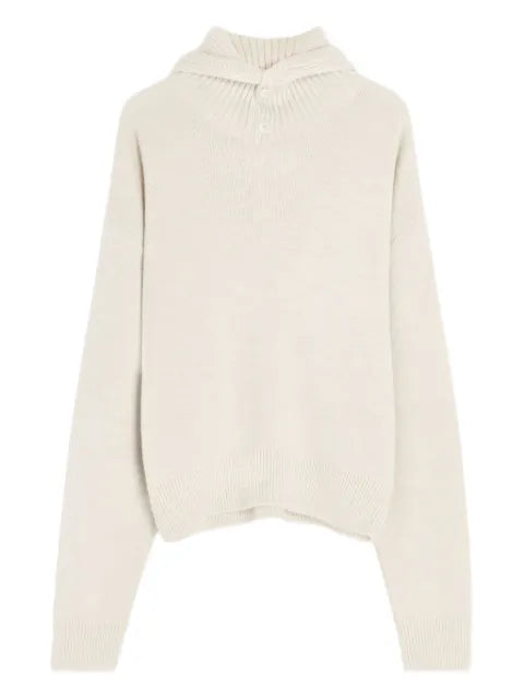LEMAIRE ribbed-trim hoodie