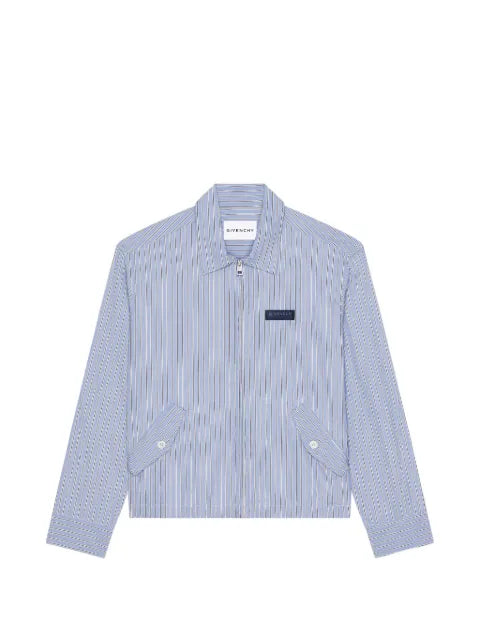 Givenchy couture seam striped blouson in cotton