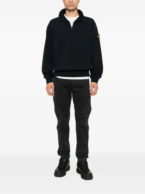 Stone Island Felpa quarter-zip logo-patch sweater