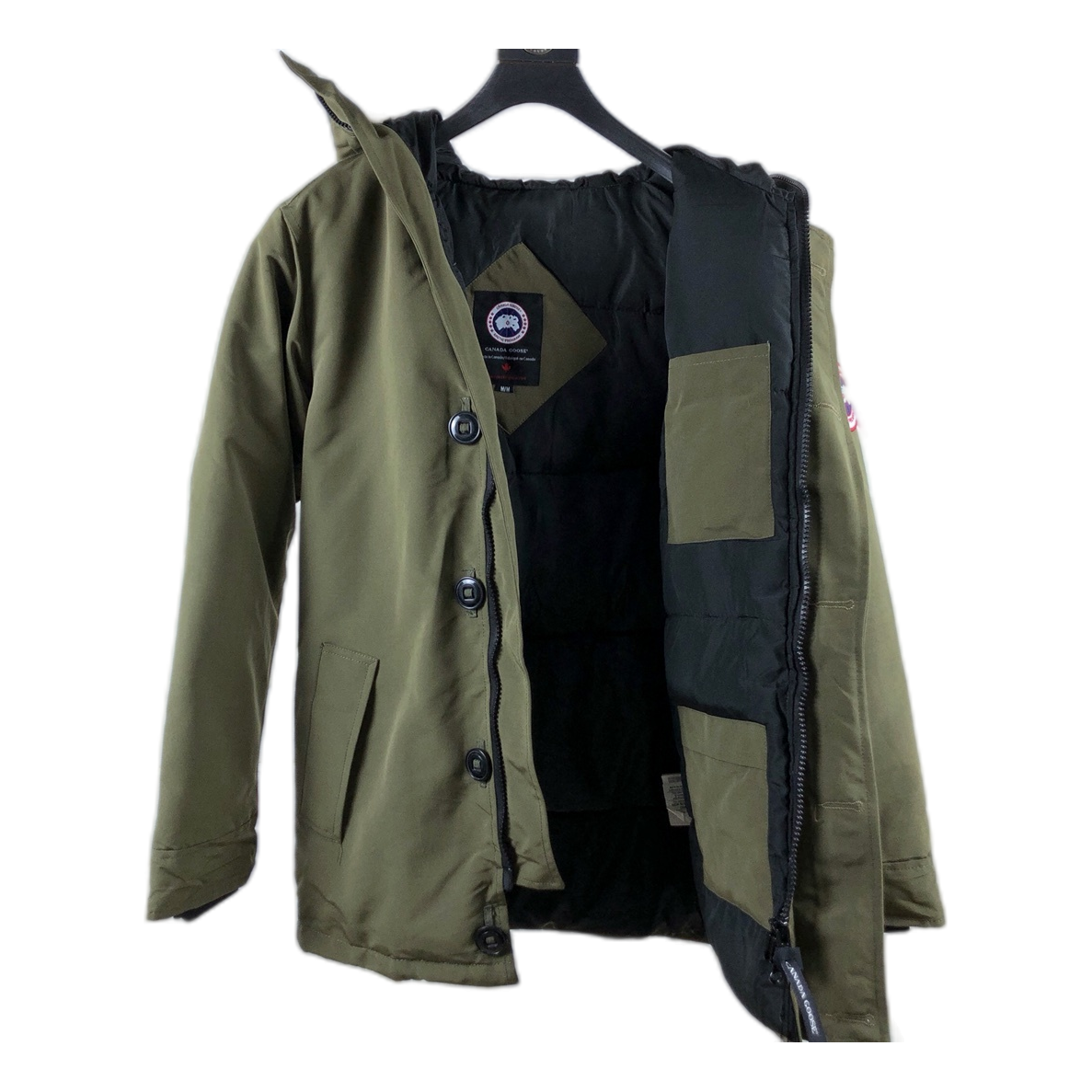Canada Goose Chateau Hooded Down Parka with Fur Trim, Military Green