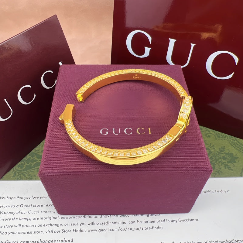 Gucci Square-Cut Crystal Bracelet