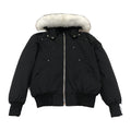 Moose Knuckles Men's Original Ballistic Shearling-Trim Down Bomber in Black