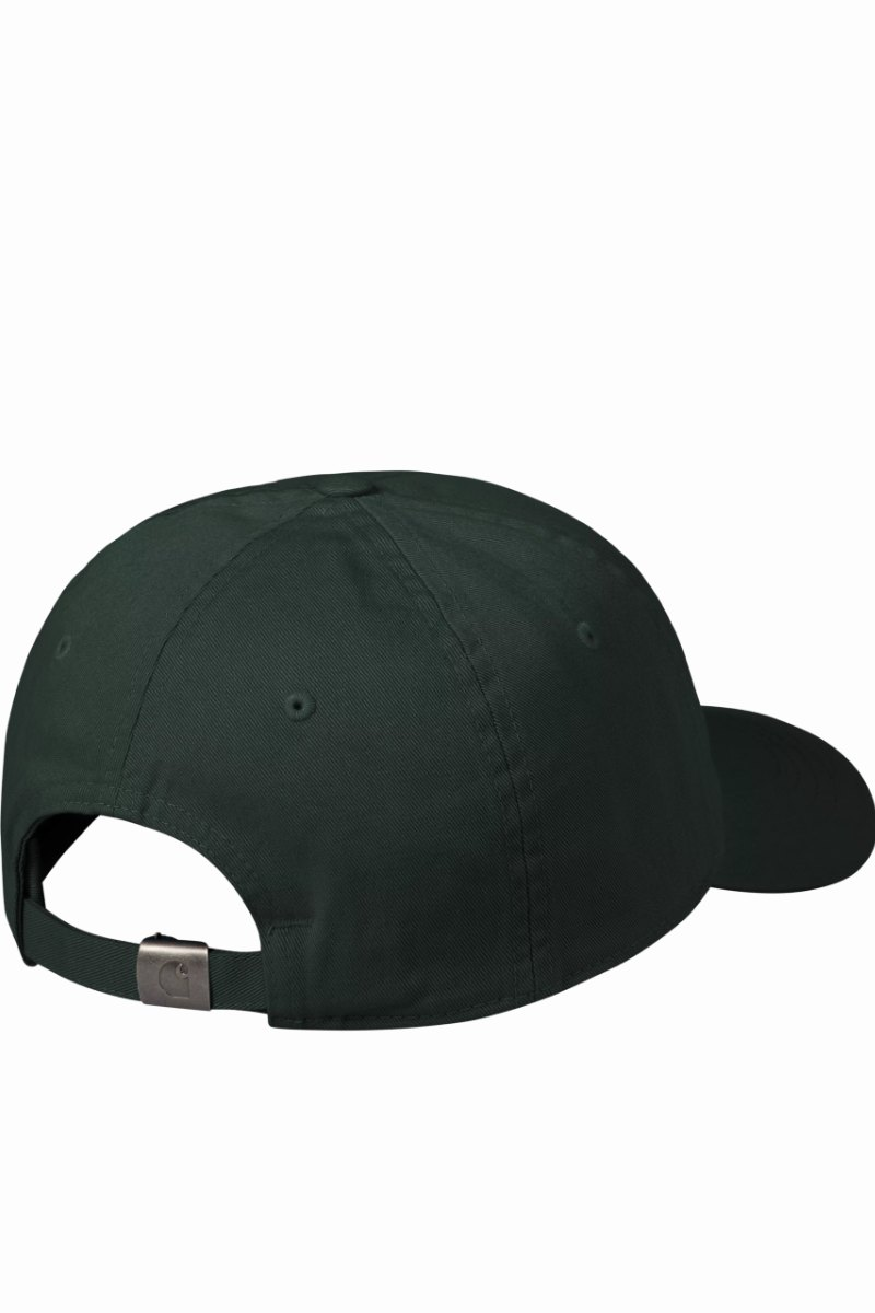 CARHARTT WIP MADISON LOGO CAP Dark Scarab / White