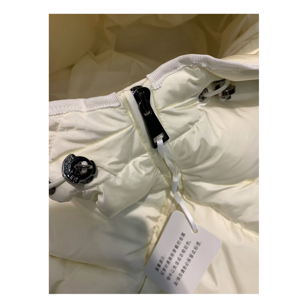 Moncler Fitted Down Puffer Jacket with Adjustable Drawstring Hood