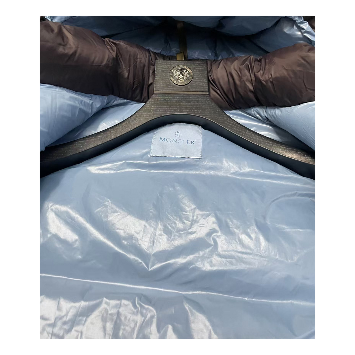 Moncler Oversized Hooded Down Puffer Jacket with Chest Logo Badge