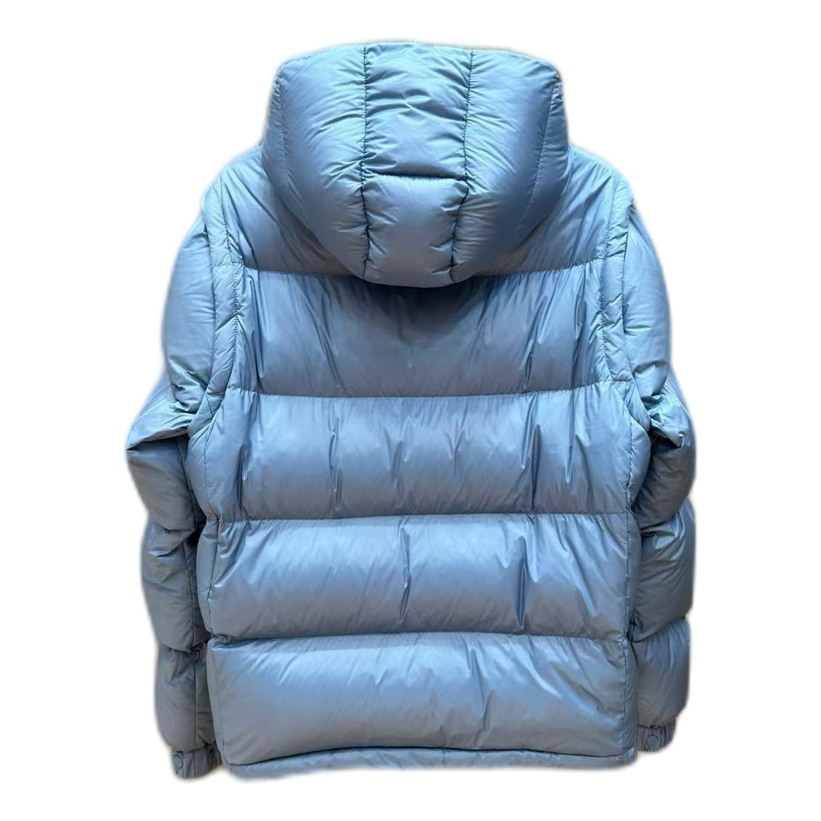 Moncler Oversized Hooded Down Puffer Jacket with Chest Logo Badge