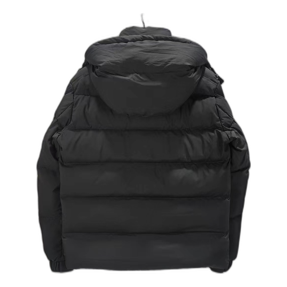 Moncler Maya Matte Hooded Down Puffer Jacket in Black