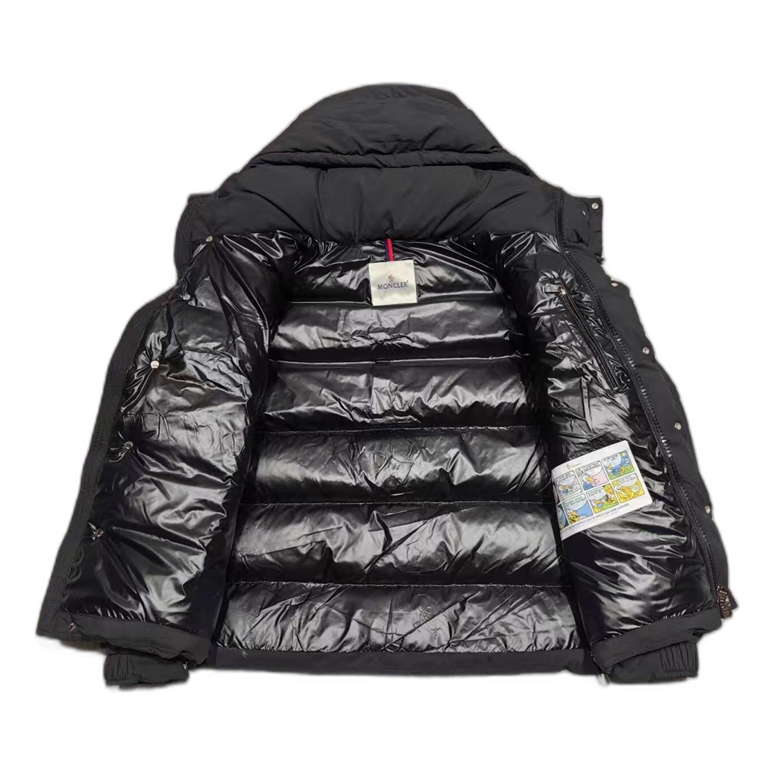 Moncler Maya Matte Hooded Down Puffer Jacket in Black