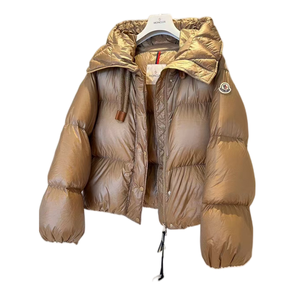 Moncler Borey Bronze Hooded Down Puffer Jacket