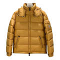 Moncler Maya Hooded Down Puffer Jacket in Yellow