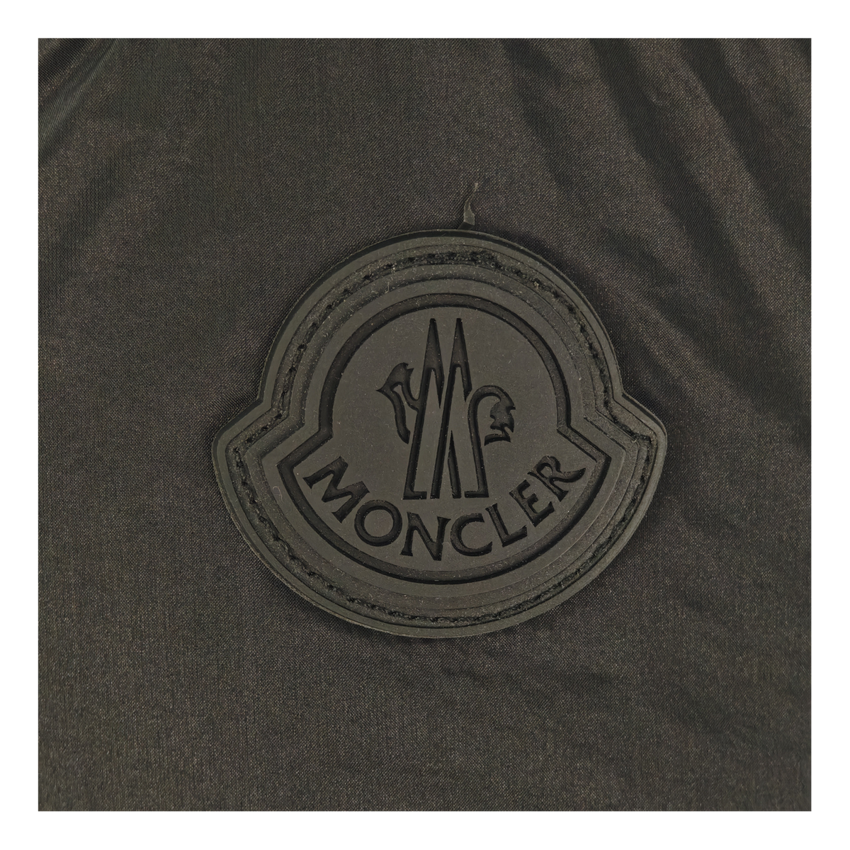 Moncler Tonal-Logo High-Collar Down Puffer Jacket in Black