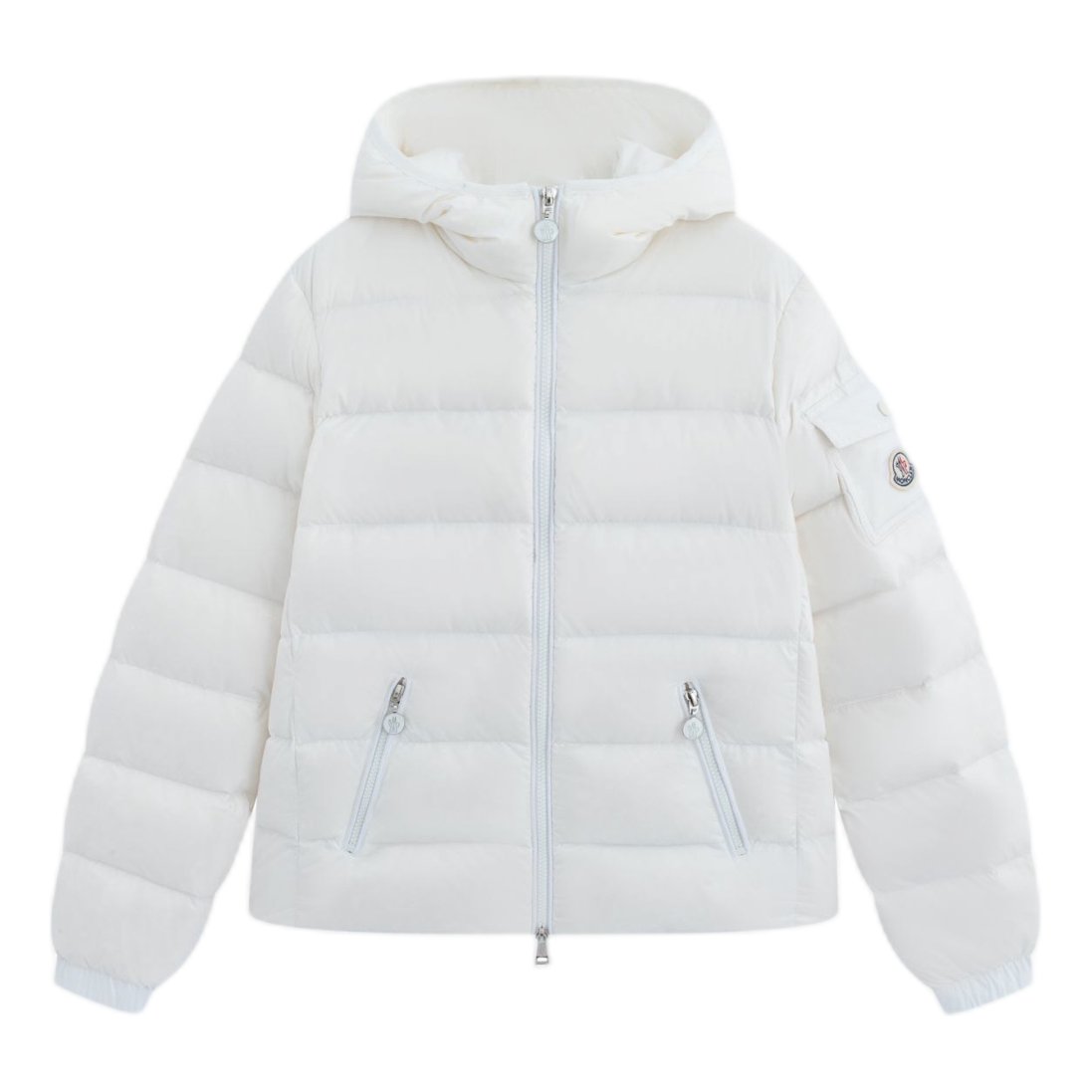 Moncler Gles Fitted Hooded Down Puffer Jacket