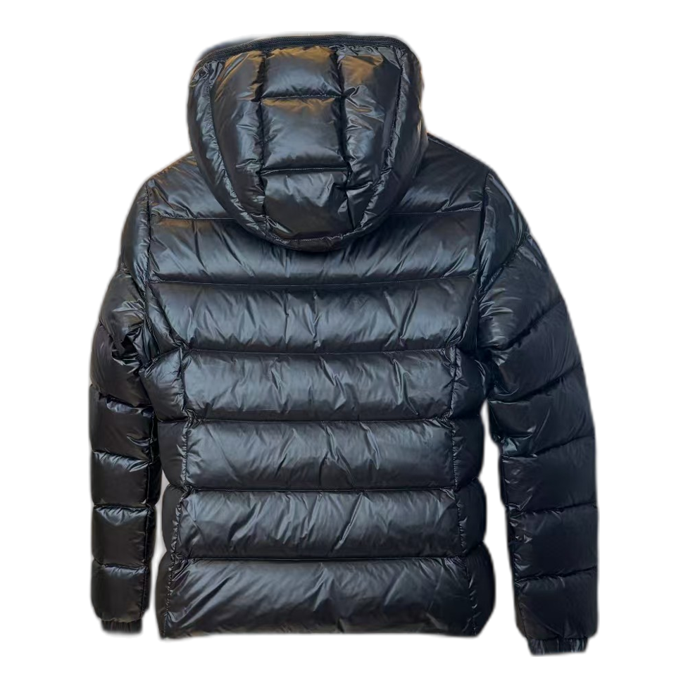 Moncler Gles Hooded Down Puffer Jacket with Glossy Finish