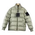 Moose Knuckles Stand-Collar Down Puffer Jacket in Sage Grey