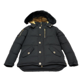 Moose Knuckles Gold 3Q Fur-Trim Down Puffer Jacket in Black