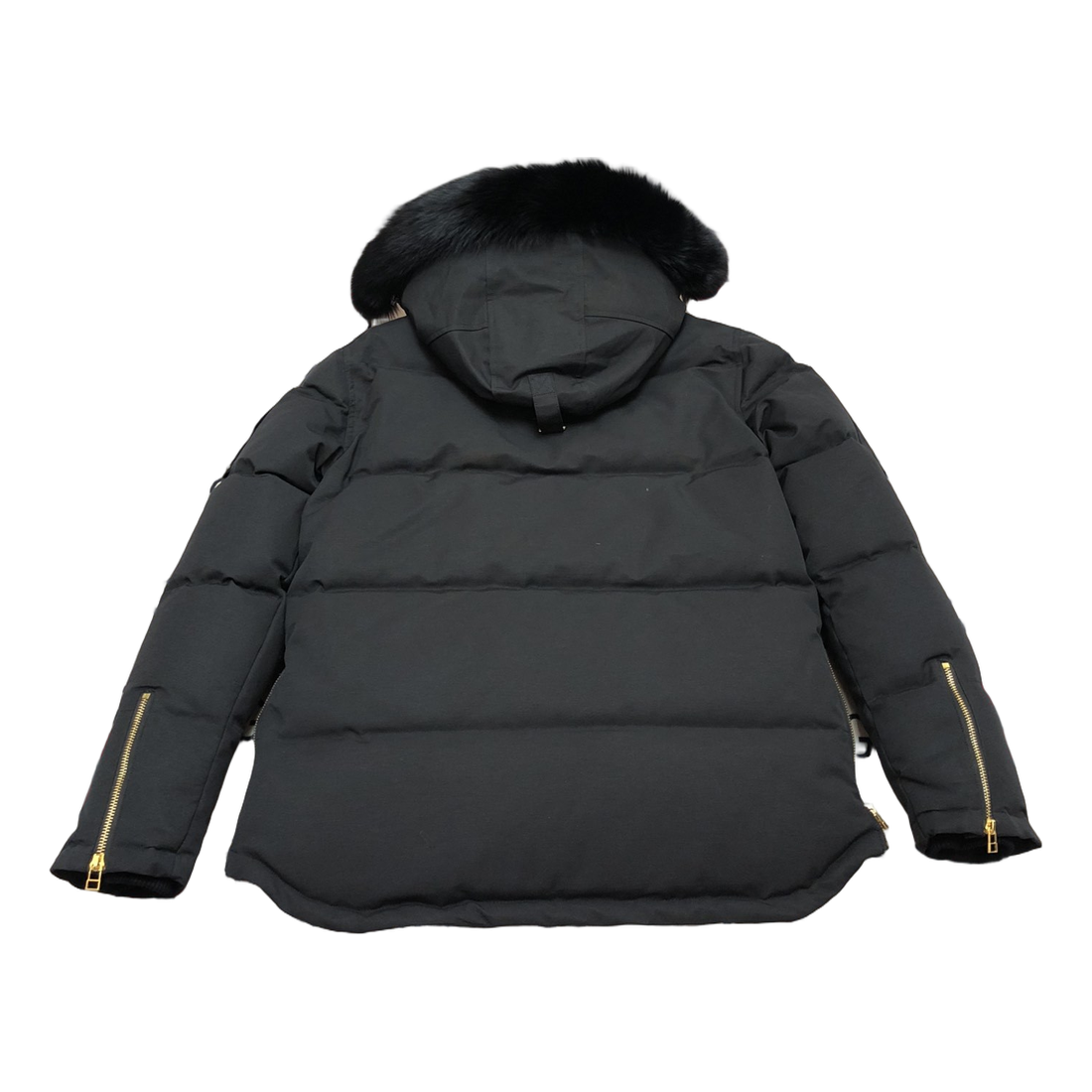 Moose Knuckles Gold 3Q Fur-Trim Down Puffer Jacket in Black