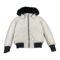 Moose Knuckles Men's Original Ballistic Shearling-Trim Down Bomber in Black