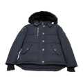 Moose Knuckles Women's Original 3Q Shearling-Trim Down Jacket in Navy