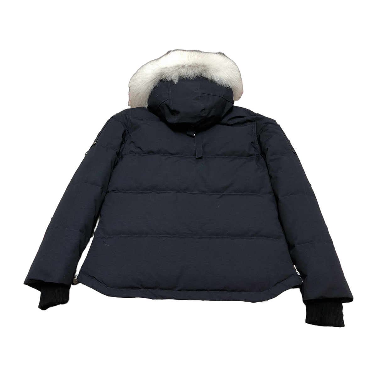 Moose Knuckles Women's Original 3Q Shearling-Trim Down Jacket in Navy
