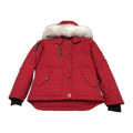 Moose Knuckles Women's Original 3Q Shearling-Trim Down Jacket in Navy