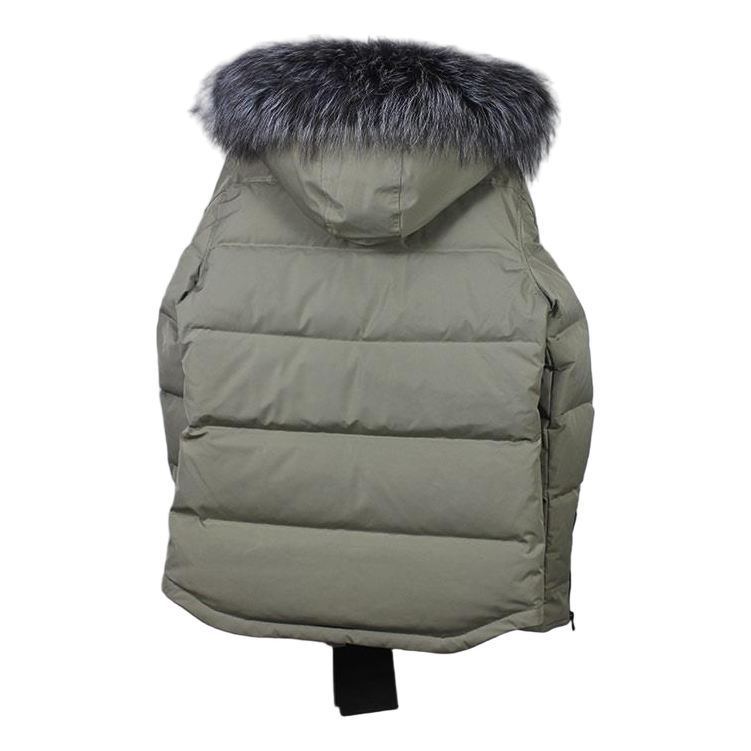 Moose Knuckles Four-Pocket Quilted Down Jacket with Fur-Trim Hood