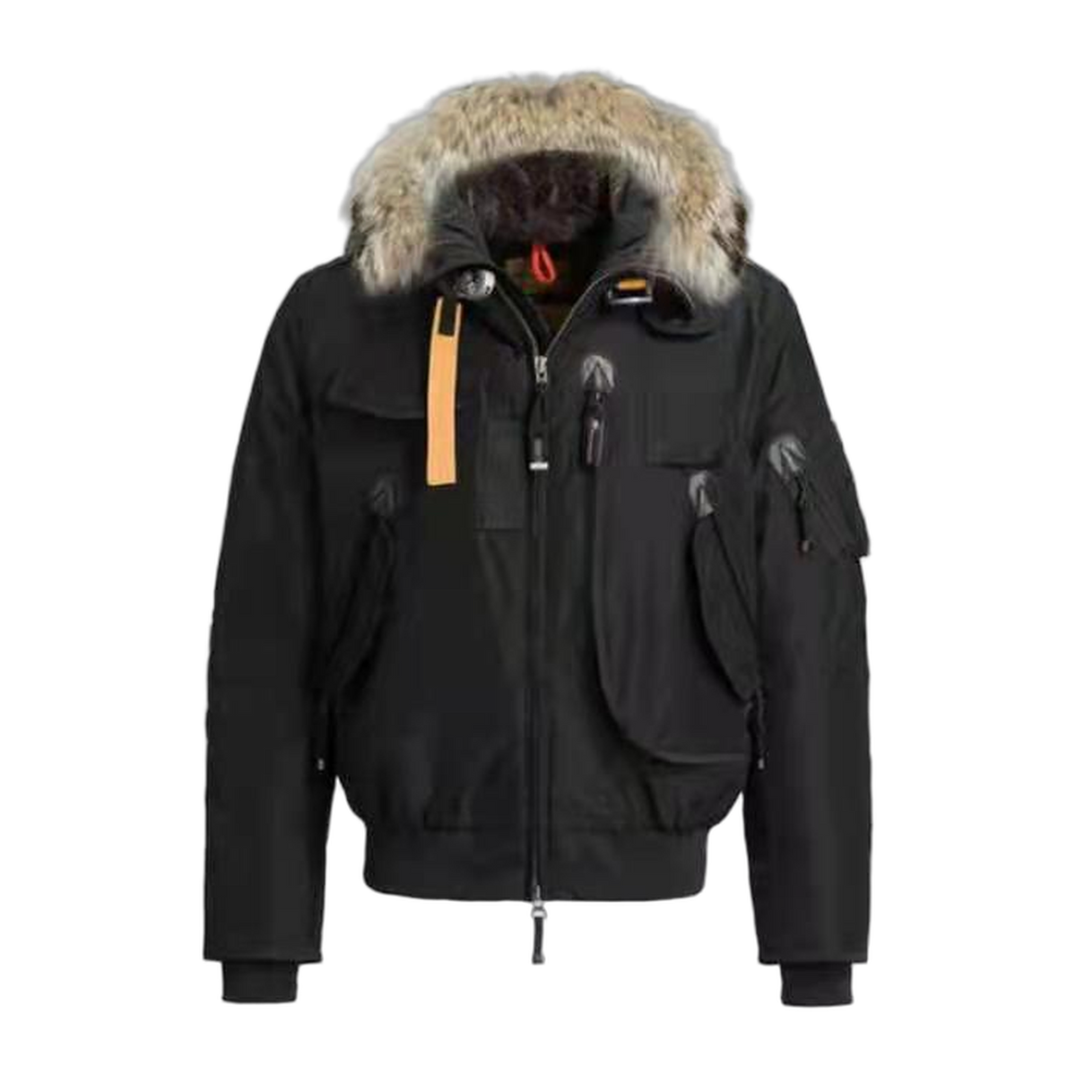 Parajumpers Gobi Hooded Down Bomber Jacket with Fur Trim