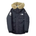 The North Face Four-Pocket Faux Fur-Trim Hooded Parka in Graphite