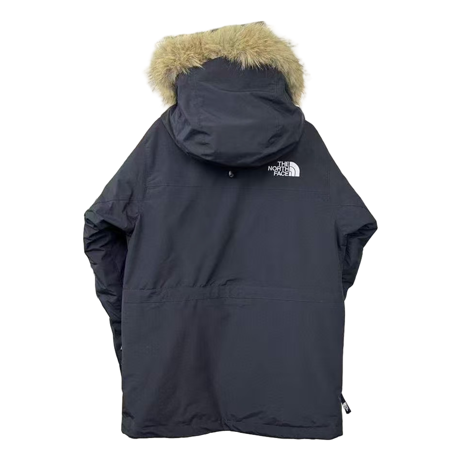 The North Face Four-Pocket Faux Fur-Trim Hooded Parka in Graphite