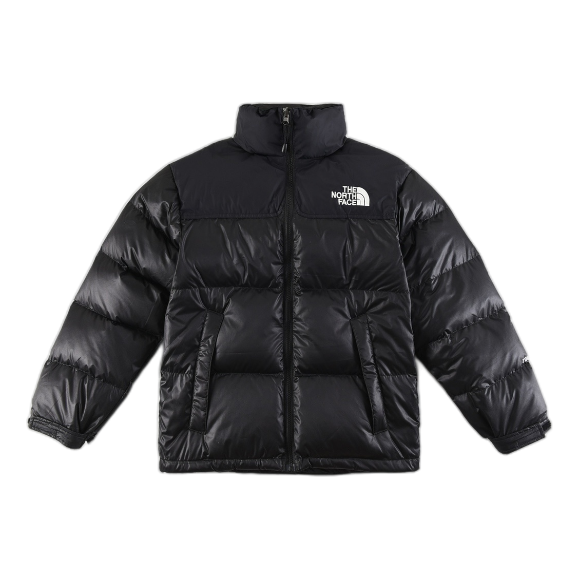 The North Face Contrast-Panel Puffer Jacket with Stand Collar