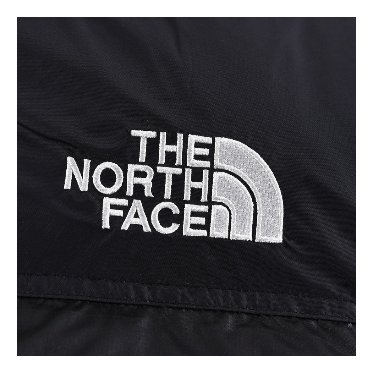 The North Face Contrast-Panel Puffer Jacket with Stand Collar