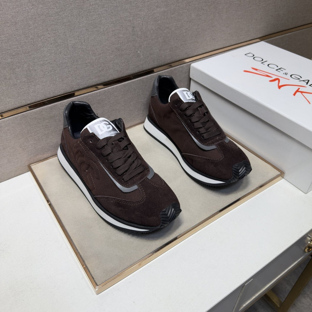 Dolce & Gabbana Dark Brown Low-Top Sneakers