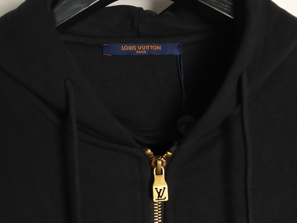 Louis Vuitton Sketch-Style Monogram Zip Hoodie - Black